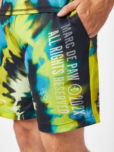 Marc De Paw Mens Tie-Dye Acid Green 7 Short