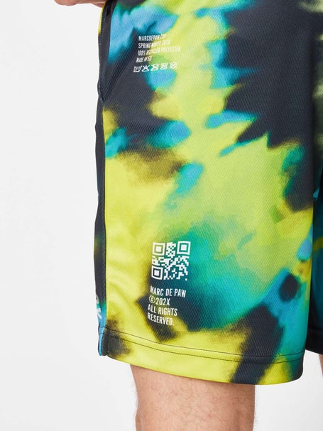 Marc De Paw Mens Tie-Dye Acid Green 7 Short