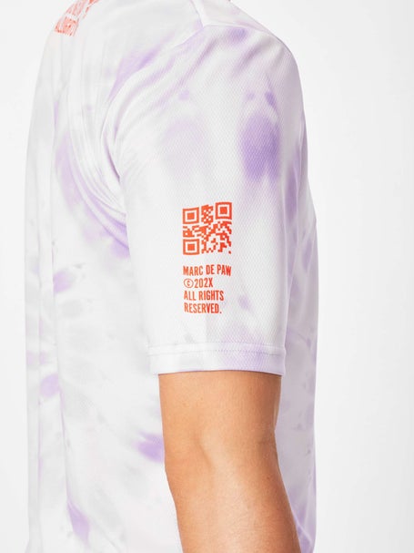 Marc De Paw Mens Tie-Dye Lavender Crew