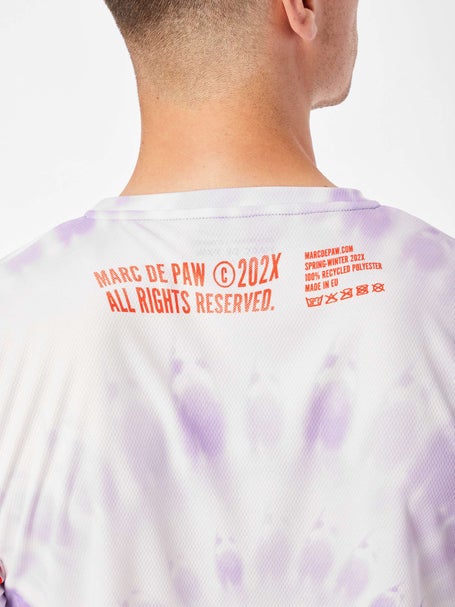 Marc De Paw Mens Tie-Dye Lavender Crew