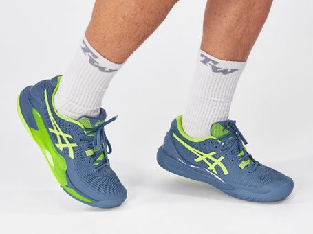 Asics Gel Resolution 9 AC Steel Blue/Green Men's Shoe | Warehouse Europe