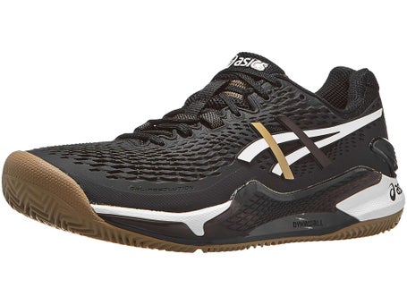 ASICS Men's Gel-Resolution 9 Tennis Shoes, 11, Black/Camel