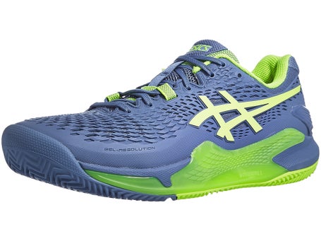 Asics Resolution 9 Blue/Green Men's Shoe | Tennis Warehouse Europe