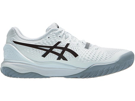 Asics Men's Gel-Resolution 9 Tennis Shoes (Black/White/Island Blue)