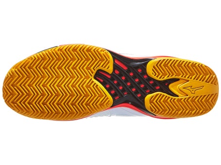 Mizuno Wave Exceed Tour 6 SANDPLATZ Herrenschuh Weiß Koralle