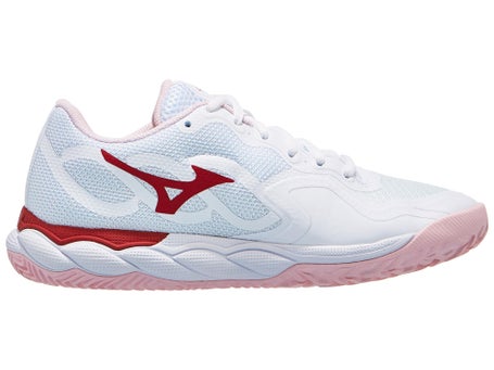 Mizuno Wave Enforce Court Clay\White/Pink Women Shoe