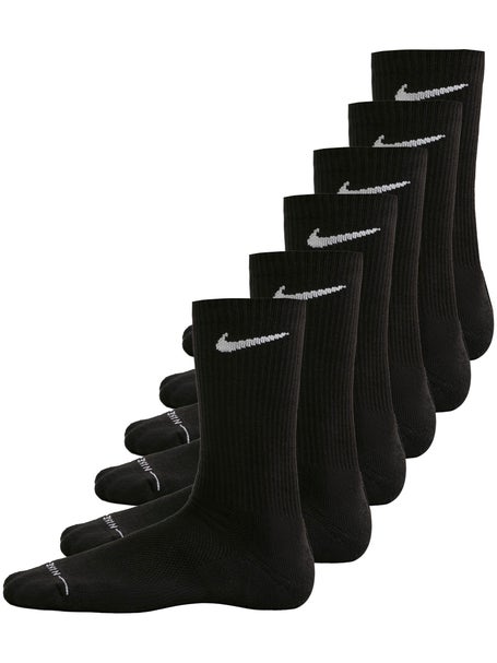 Nike Tennis 6-Pack Elevated Crew Socks Black
