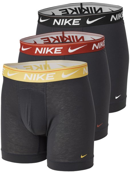Nike Mens Ultra Comfort 3-Pack Boxer Brief - Gy/Or/Ye