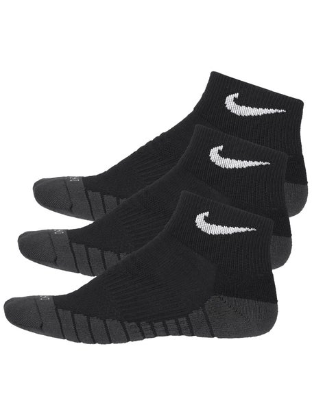 Nike 3 Pack Medium Everyday Cushion Ankle Socks (Black)
