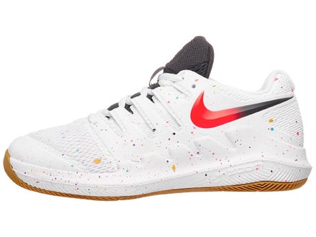 NikeCourt Vapor X White/Crimson Junior Shoes
