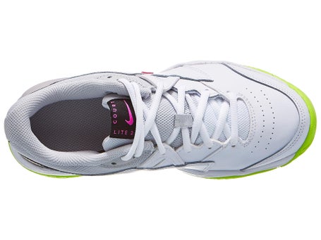 Nike Court Lite 2 White/Pink/Lime Junior Shoes