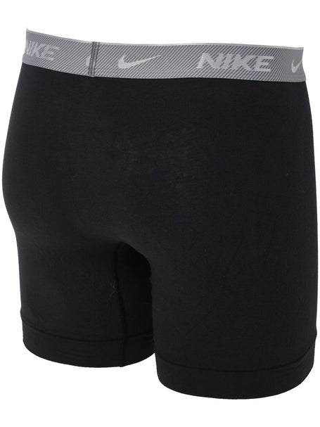 Nike Mens Cotton Stretch 3-Pack Boxer Brief - BK/Gy