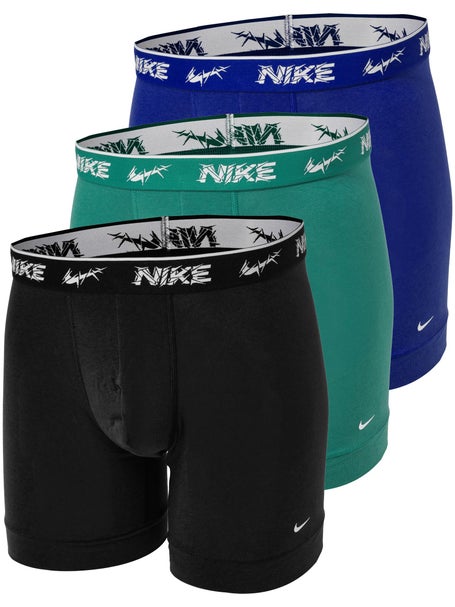 Nike Mens Cotton Stretch 3-Pack Boxer Brief - Bk/Gn/Bl