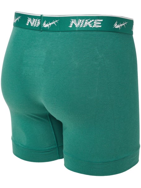 Nike Mens Cotton Stretch 3-Pack Boxer Brief - Bk/Gn/Bl