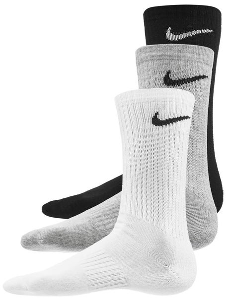 Nike White Everyday Lightweight Cotton Cushioned Crew Socks 3 Pack