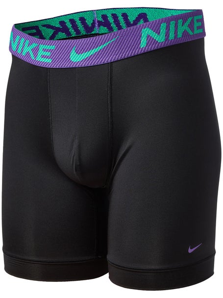 Nike Mens Essential Micro 3-Pack Boxer Brief - Bk/Gn