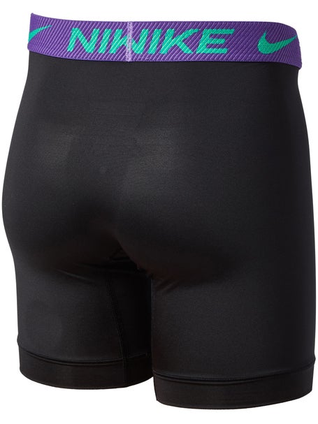 Nike Mens Essential Micro 3-Pack Boxer Brief - Bk/Gn