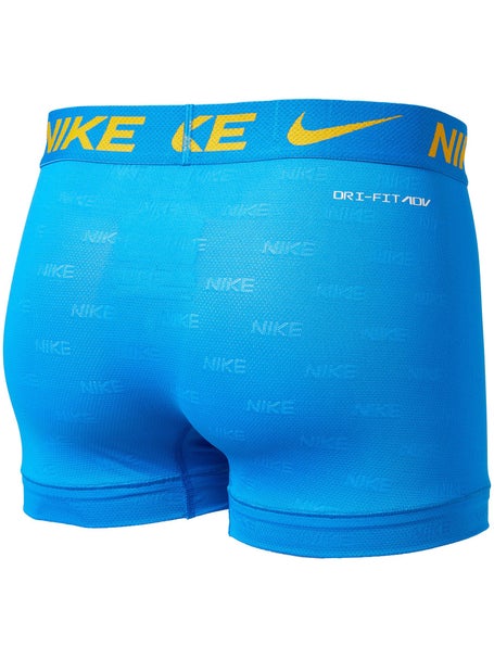 Nike Mens Elite Breathe 3-Pack Trunk - Black/Blue