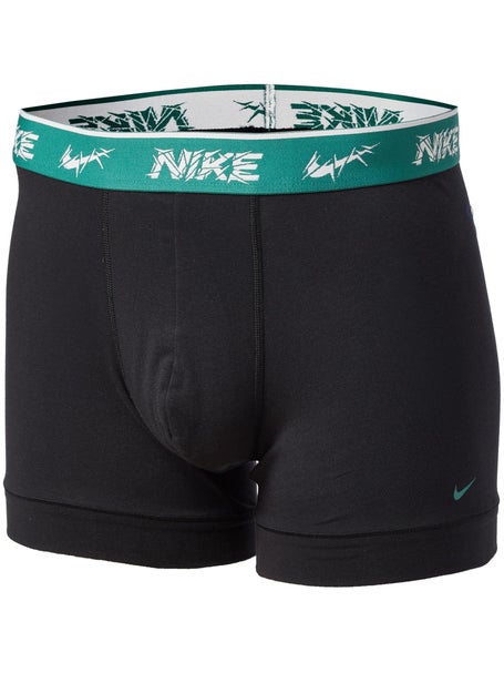 Nike Mens Cotton Stretch 3-Pack Trunk - Bk/Bl/Gn