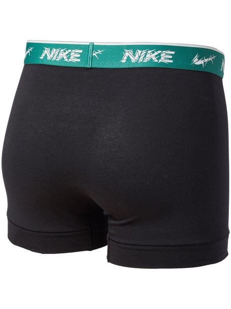 Nike Mens Cotton Stretch 3-Pack Trunk - Bk/Bl/Gn