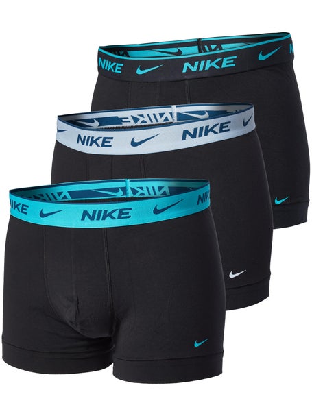 Nike Mens Cotton Stretch 3-Pack Trunk - Black/Blue