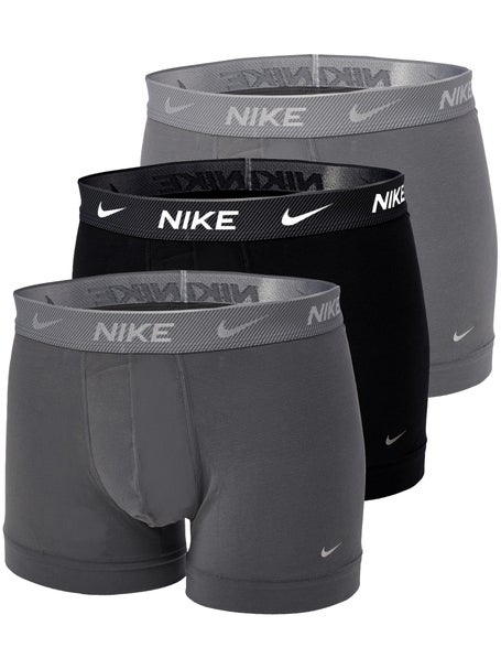 Nike Mens Cotton Stretch 3-Pack Trunk - Bk/Gy