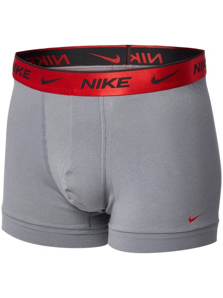 Nike Mens Cotton Stretch 3-Pack Trunk - Black/Red