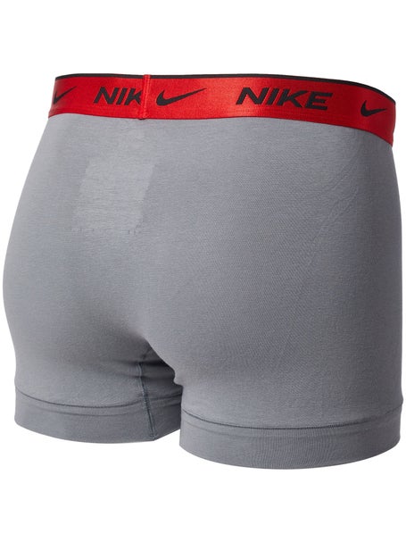 Nike Mens Cotton Stretch 3-Pack Trunk - Black/Red