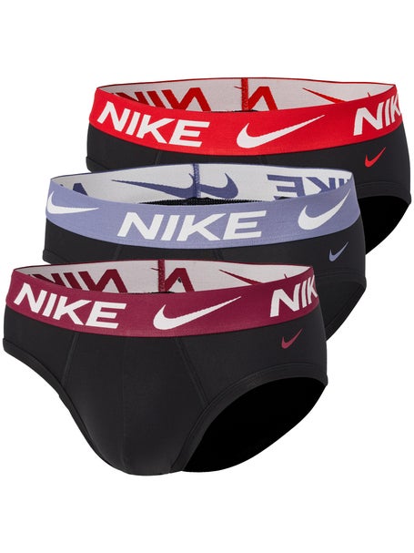 Nike Mens Essential Micro 3-Pack Brief - Black/Red