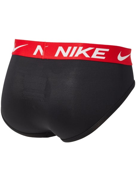 Nike Mens Essential Micro 3-Pack Brief - Black/Red