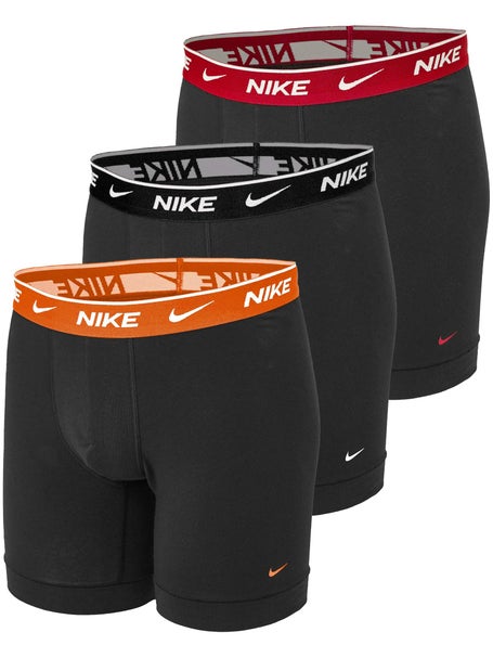 Nike Mens Cotton Stretch 3-Pack Boxer Brief - Bk/Or/Ye