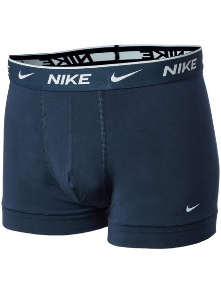 Nike Herren Baumwoll Stretch Trunk 3er Pack Weiß Marineblau