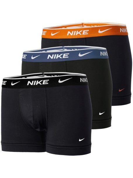 Nike Mens Cotton Stretch 3-Pack Trunk - Black/Blue