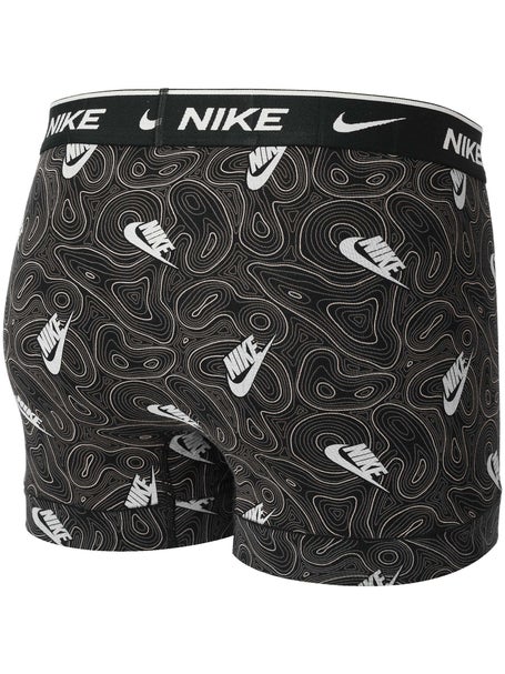 Nike Mens Cotton Stretch 3-Pack Trunk - Print/Brown/Re