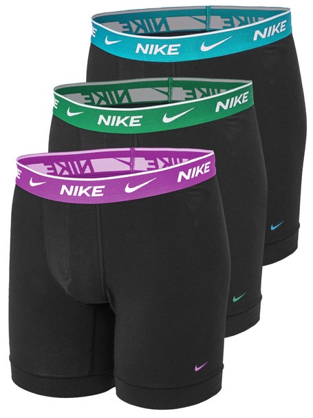 Nike Mens Cotton Stretch 3-Pack Boxer Brief - Black