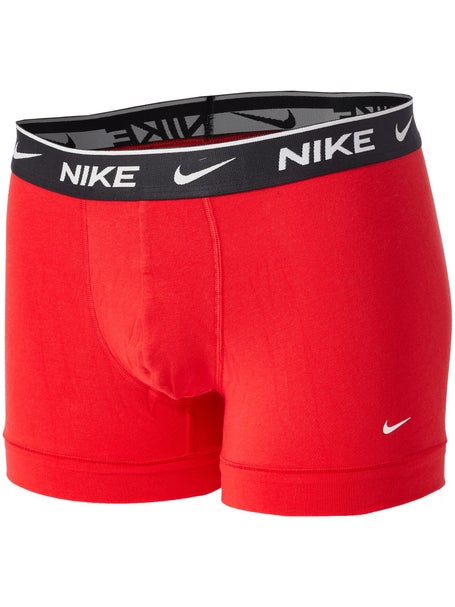 3 Boxer Nike Cotton Stretch Print Rosso Grigio Uomo