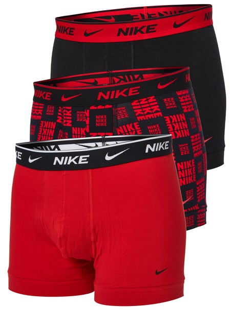 para donar horno Presta atención a Calzoncillos hombre Nike Cotton Stretch - Pack de 3 (Rojo/Negro) | Tennis  Warehouse Europe