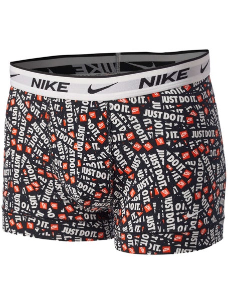 3 boxers Homme Nike Coton Stretch - Print/Orange/Noir