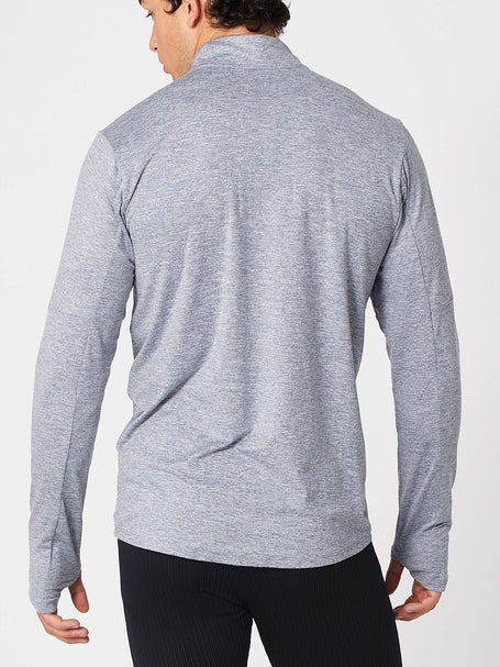 Gray Water Mark Long Sleeve Dri-Fit with Dark Gray Logo Shirt