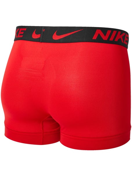 Nike Herren Essential Micro Trunk 3er Pack Print Rot Schwarz