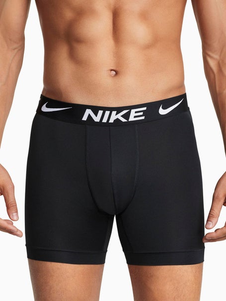 Nike Men's Microfiber Long Boxer Brief 3-Pack Black