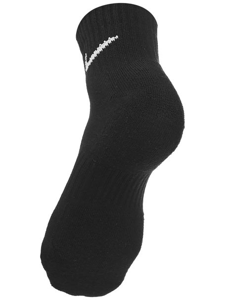 Nike Everyday Cushion Quarter 3-Pack Black Socks
