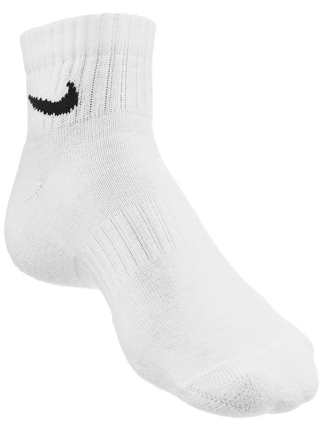 Nike Everyday Cushion Quarter 3-Pack White Socks