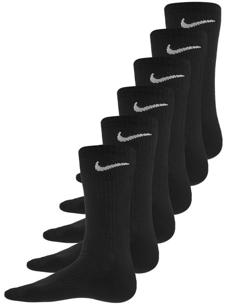 Nike Men's Socks Dri-Fit Everyday Cushioned Training Athletic Fitness Socks  Size 6-8, Black, 6 Pair