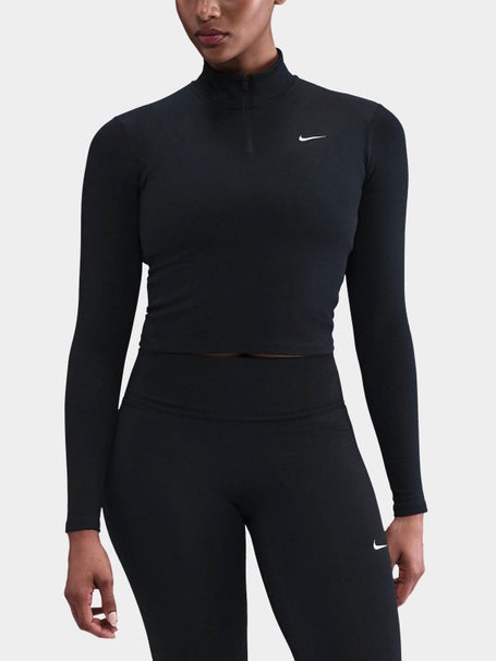 Nike Womens One Fitted 1/4 Zip Longsleeve