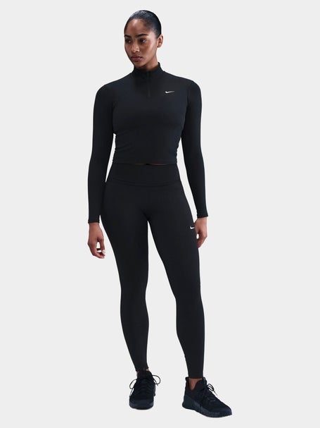 Nike Womens One Fitted 1/4 Zip Longsleeve