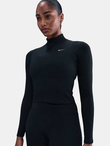 Nike Womens One Fitted 1/4 Zip Longsleeve
