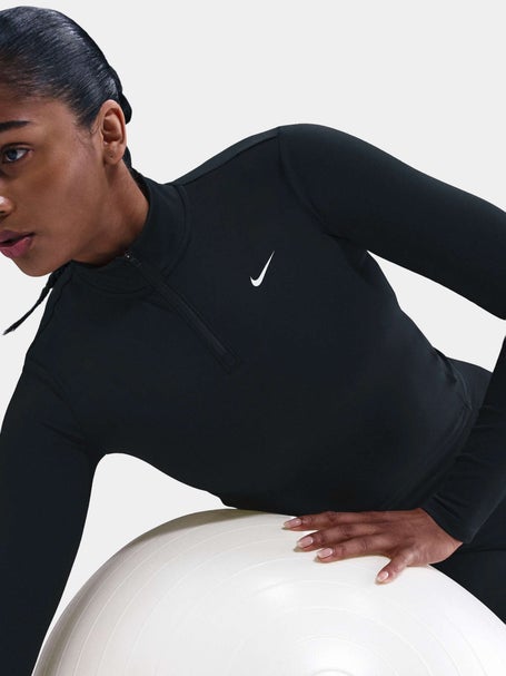 Nike Womens One Fitted 1/4 Zip Longsleeve