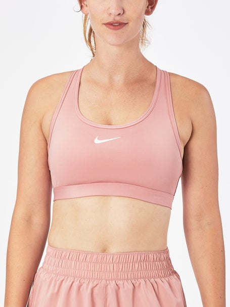 Nike Training Plus High Shine Indy light support sports bra in pink