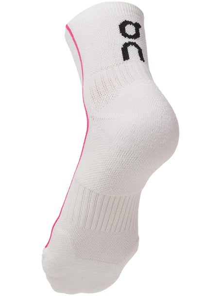 ON Mid Court Tennis Socks White/Pink